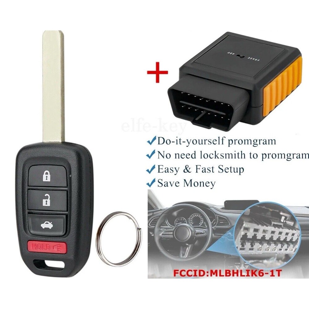 For 2013 2014 2015 Honda Accord Civic Keyless Entry Remote Car Key Fob 4 Button